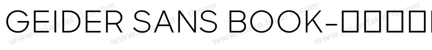 GEIDER SANS BOOK字体转换
